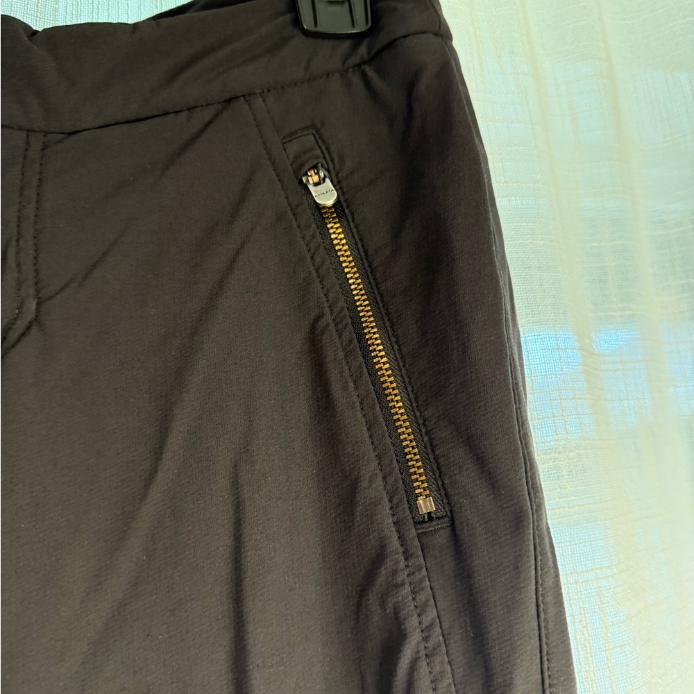 Athleta Black Activewear Pants size 2 Brooklyn Lined Jogger Zipper - Picture 7 of 16